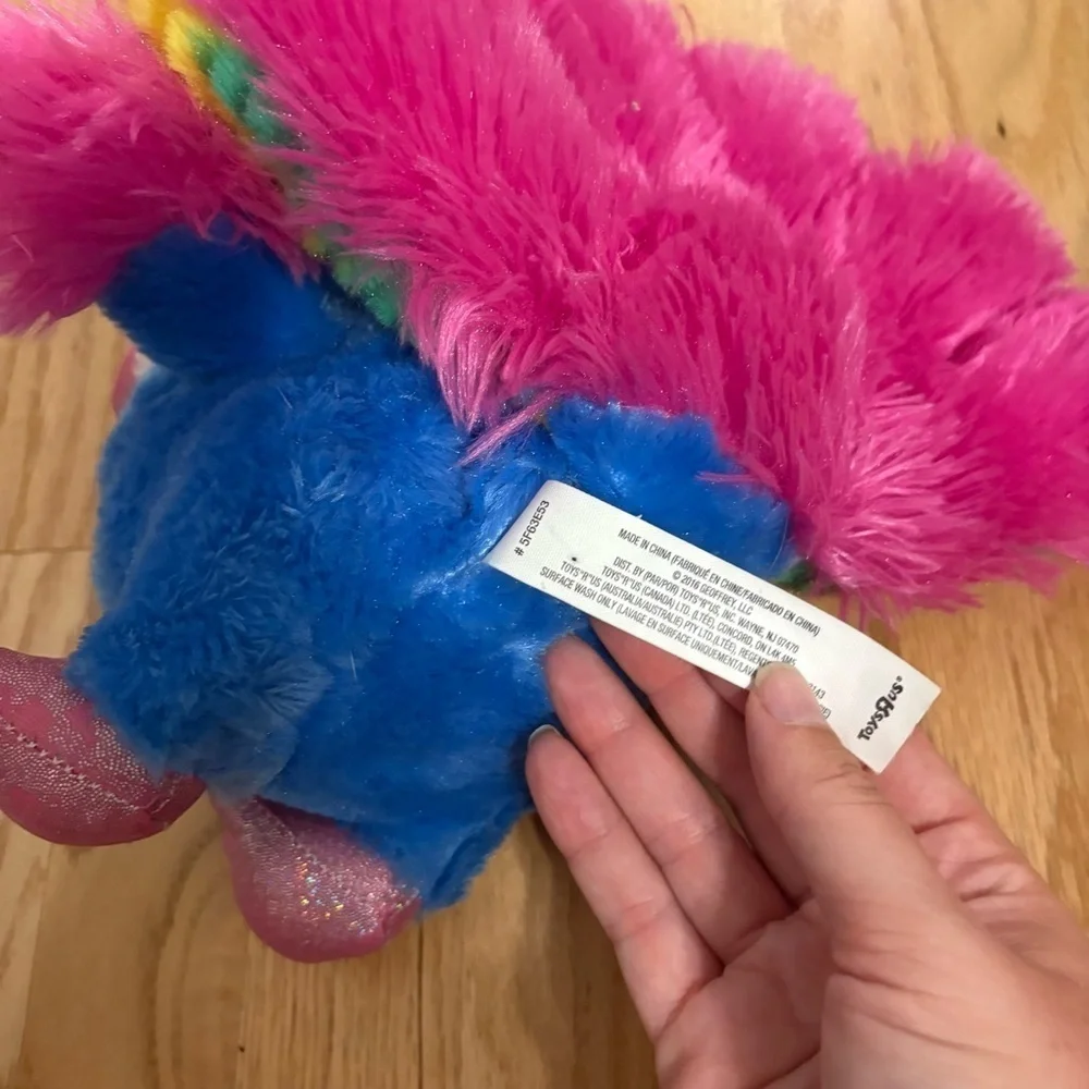 Wild Republic Plush Peacock Stuffed Animal Bird Rainbow Tail Feathers 10”